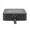 Manhattan Koncentrator USB-A 4-portowy, 4x porty USB-A, 5 Gb/s (USB 3.2 Gen1 znany jako USB 3.0), zasilany przez USB (nie wymaga zewnętrznego zasilacza). Szybkie ładowanie: 1 port do 0,9 A; ładowanie na 4 portach wymaga zewnętrznego zasilacza (nie dołączono), odpowiednik ST4300MINU3B