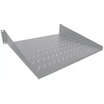Intellinet 19-calowa półka wspornikowa, 2U, montaż przedni 2-punktowy, głębokość 250 mm, maks. 25 kg, szara, trzyletnia gwarancja