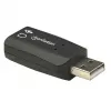 Adapter dźwiękowy Manhattan USB-A, porty USB-A na wejście mikrofonowe 3,5 mm i wyjście audio 3,5 mm, 480 Mb/s (USB 2.0), obsługa dźwięku 3D i wirtualnego dźwięku przestrzennego 5.1, Hi-Speed USB, czarny, trzyletnia gwarancja