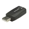 Adapter dźwiękowy Manhattan USB-A, porty USB-A na wejście mikrofonowe 3,5 mm i wyjście audio 3,5 mm, 480 Mb/s (USB 2.0), obsługa dźwięku 3D i wirtualnego dźwięku przestrzennego 5.1, Hi-Speed USB, czarny, trzyletnia gwarancja