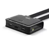 Lindy 2-portowy przełącznik KVM z kablami HDMI 4K30, USB 2.0 i audio, 1920 x 1080 pikseli, czarny