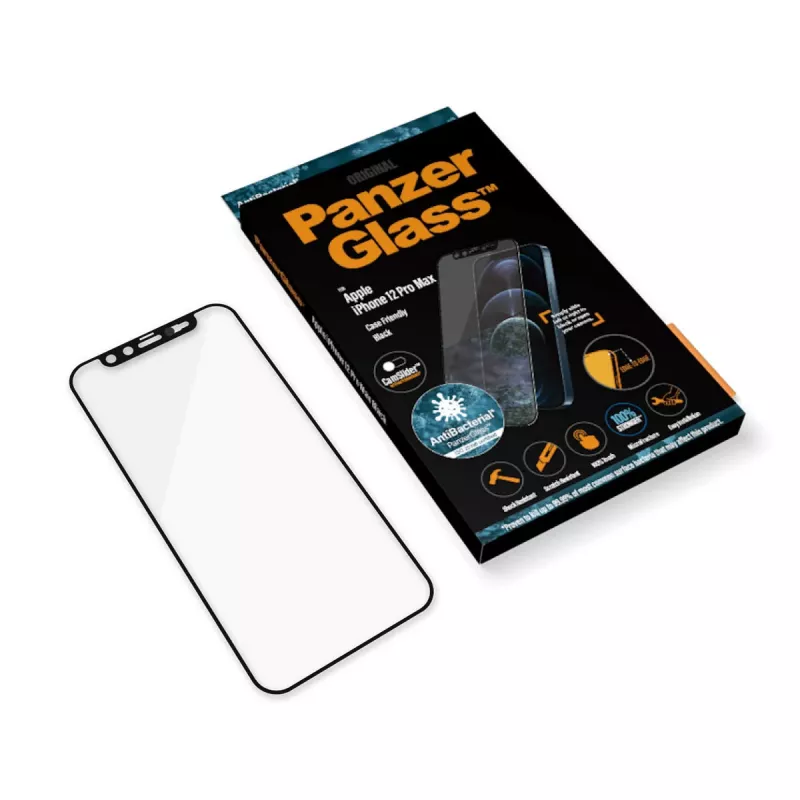 PanzerGlass ® CamSlider® Szkło ochronne na ekran iPhone 12 Pro Max | Edge-to-Edge