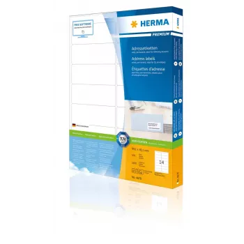 Etykiety adresowe Premium HERMA A4 99,1x38,1 mm 1400 szt.