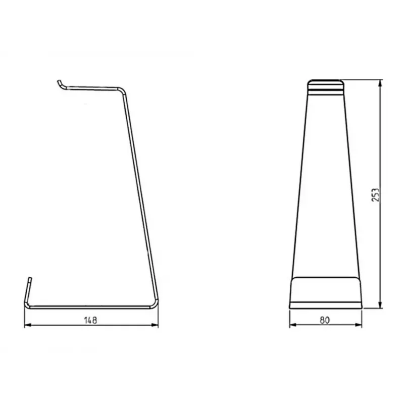 Uchwyt na słuchawki Multibrackets M Headset Holder Podstawka stołowa Czarny