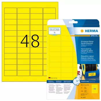 Samoprzylepne etykiety do drukarki HERMA Labels signalling hard-wearing A4 45,7x21,2 mm