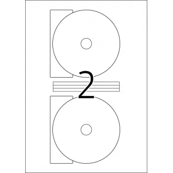 Samoprzylepna etykieta do drukarek HERMA etykiety na CD Maxi A4 Ø 116 mm
