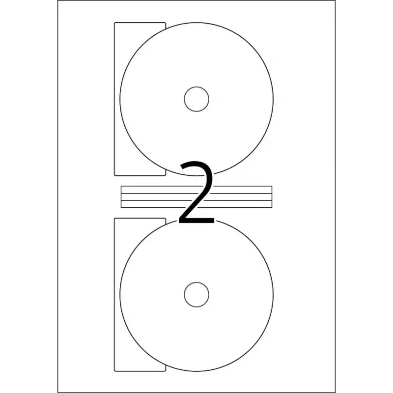 Samoprzylepna etykieta do drukarek HERMA etykiety na CD Maxi A4 Ø 116 mm