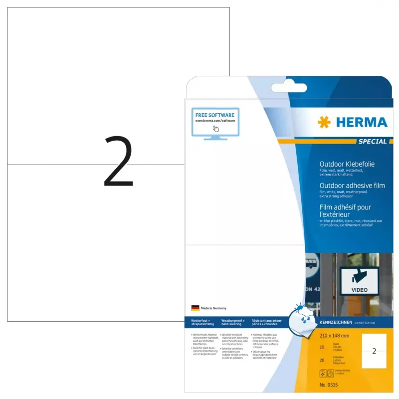 Samoprzylepna etykieta do drukarek HERMA 9535