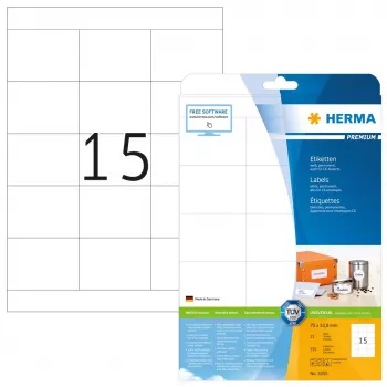 Samoprzylepne etykiety do drukarek HERMA Labels Premium A4 70x50,8 mm