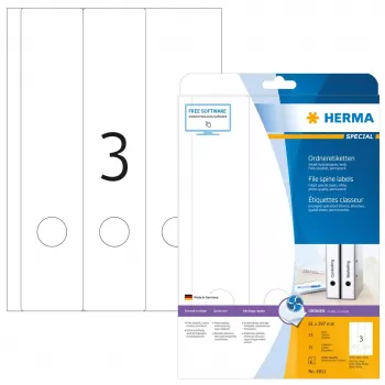 Samoprzylepna etykieta do drukarki HERMA Inkjet file labels A4 61x297 mm