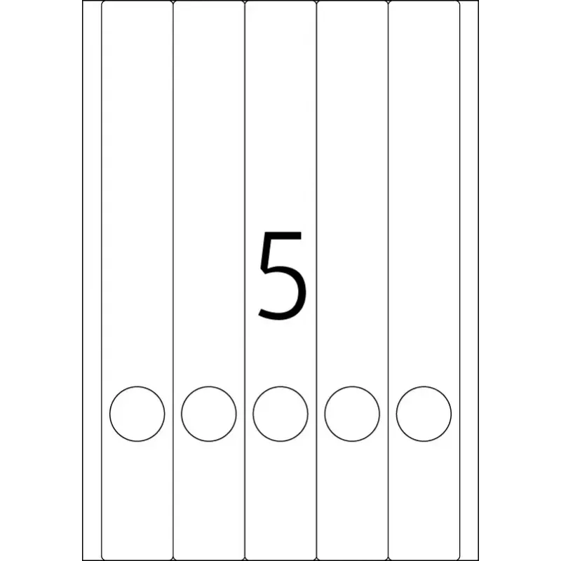 Etykiety do segregatorów HERMA A4 38x297 mm białe papierowe matowe nieprzezroczyste 125 szt.