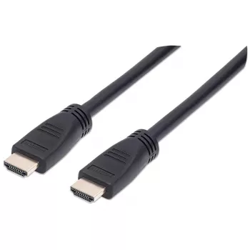 Kabel Manhattan HDMI 4K@60Hz z Ethernetem - klasa CL3, 8 m, odpowiedni do montażu w ścianie, do wszystkich zastosowań 4K i 1080p/HD – gdy modernizujesz teraz lub przygotowujesz się na przyszłość, wtyk męski na wtyk męski, czarny, Ultra HD 4K x 2K, dożywotnia gwarancja, Premium High Speed