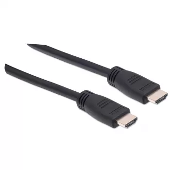 Kabel Manhattan HDMI 4K@60Hz z Ethernetem - klasa CL3, 8 m, odpowiedni do montażu w ścianie, do wszystkich zastosowań 4K i 1080p/HD – gdy modernizujesz teraz lub przygotowujesz się na przyszłość, wtyk męski na wtyk męski, czarny, Ultra HD 4K x 2K, dożywotnia gwarancja, Premium High Speed