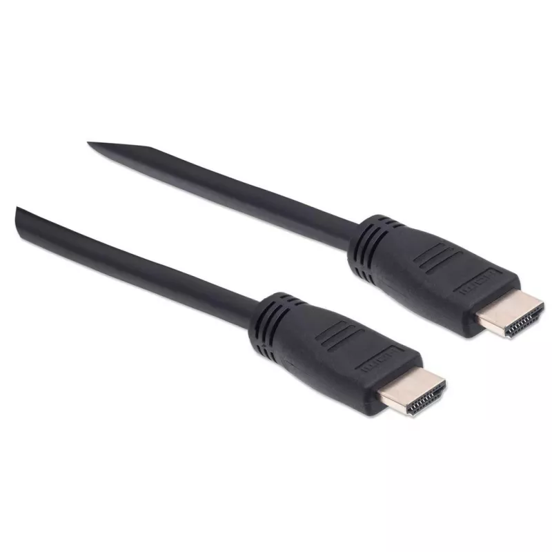Kabel Manhattan HDMI 4K@60Hz z Ethernetem - klasa CL3, 8 m, odpowiedni do montażu w ścianie, do wszystkich zastosowań 4K i 1080p/HD – gdy modernizujesz teraz lub przygotowujesz się na przyszłość, wtyk męski na wtyk męski, czarny, Ultra HD 4K x 2K, dożywotnia gwarancja, Premium High Speed