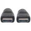 Kabel Manhattan HDMI 4K@60Hz z Ethernetem - klasa CL3, 8 m, odpowiedni do montażu w ścianie, do wszystkich zastosowań 4K i 1080p/HD – gdy modernizujesz teraz lub przygotowujesz się na przyszłość, wtyk męski na wtyk męski, czarny, Ultra HD 4K x 2K, dożywotnia gwarancja, Premium High Speed
