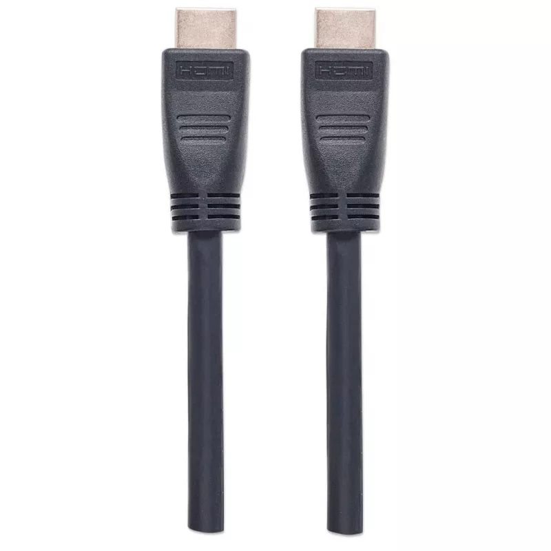 Kabel Manhattan HDMI 4K@60Hz z Ethernetem - klasa CL3, 8 m, odpowiedni do montażu w ścianie, do wszystkich zastosowań 4K i 1080p/HD – gdy modernizujesz teraz lub przygotowujesz się na przyszłość, wtyk męski na wtyk męski, czarny, Ultra HD 4K x 2K, dożywotnia gwarancja, Premium High Speed