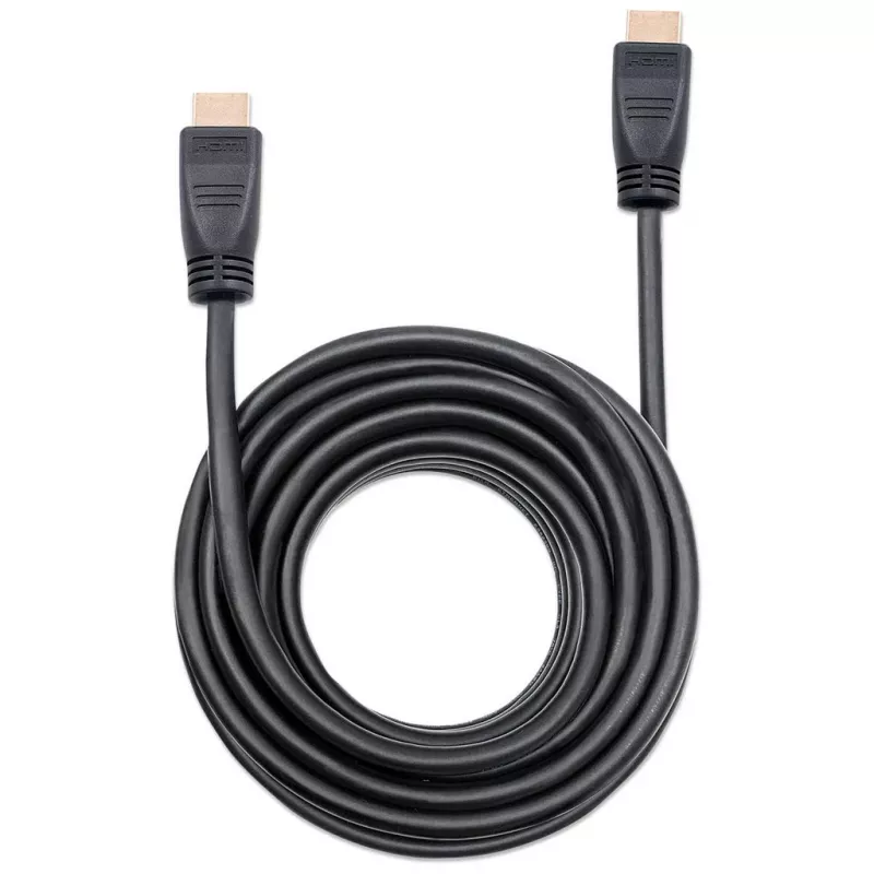 Kabel Manhattan HDMI 4K@60Hz z Ethernetem - klasa CL3, 8 m, odpowiedni do montażu w ścianie, do wszystkich zastosowań 4K i 1080p/HD – gdy modernizujesz teraz lub przygotowujesz się na przyszłość, wtyk męski na wtyk męski, czarny, Ultra HD 4K x 2K, dożywotnia gwarancja, Premium High Speed