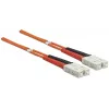 Intellinet kabel patchowy światłowodowy, OM2, SC/SC, 2m, pomarańczowy, duplex, wielomodowy, 50/125 µm, LSZH, światłowód, dożywotnia gwarancja