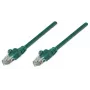 Intellinet kabel krosowy sieciowy, Cat5e, 10 m, zielony, CCA, U/UTP, PVC, RJ45, pozłacane styki, bezzaczepowy, z osłoną, dożywotnia gwarancja