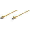 Kabel krosowy sieciowy Intellinet, Cat6, 10 m, żółty, CCA, U/UTP, PVC, RJ45, pozłacane styki, bez zaczepów, osłonka, dożywotnia gwarancja