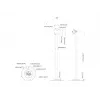 Multibrackets M Pro Series Single Pole Floorbase 10 kg capacity 17.8-76.2 cm