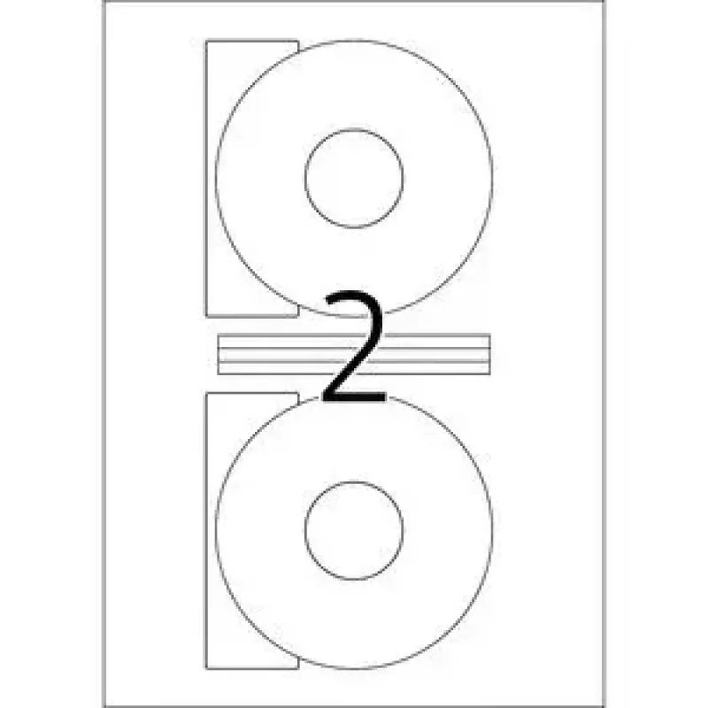Etykiety CD HERMA A4 Ø 116 mm białe, papier matowy, nieprzezroczyste, 200 szt.