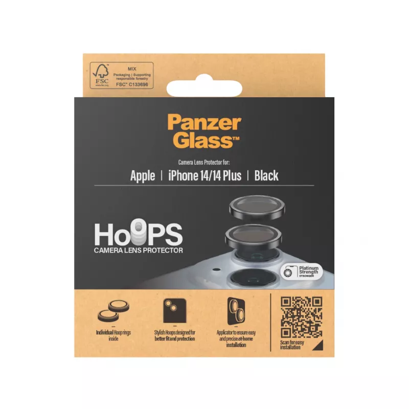 PanzerGlass ® Hoops® Camera Lens Protector Czarny iPhone 14 | 14 Plus