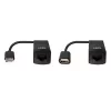 Lindy 60m USB 1.1 Cat.6 Extender Basic, Nadajnik i odbiornik sieciowy, 60 m, 12 Mbit/s, Cat5e, Cat6, Czarny, Tworzywo sztuczne