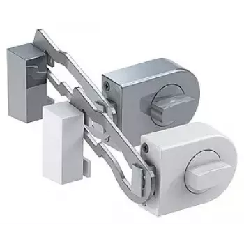 Zamek Olympia RS 50R — biały, wysokość 27 mm, głębokość 128 mm, waga 1,04 kg