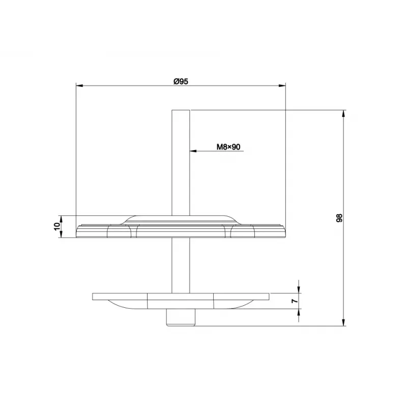 Multibrackets M VESA Deskmount Officeline Grommet Base Czarny