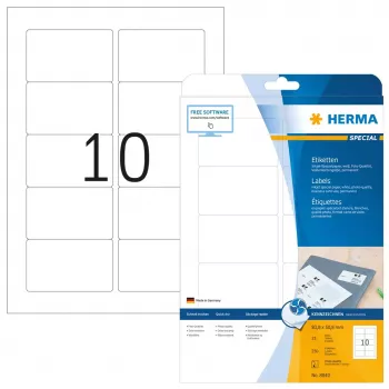 Samoprzylepne etykiety do drukarek HERMA Inkjet labels A4 83,8x50,8 mm