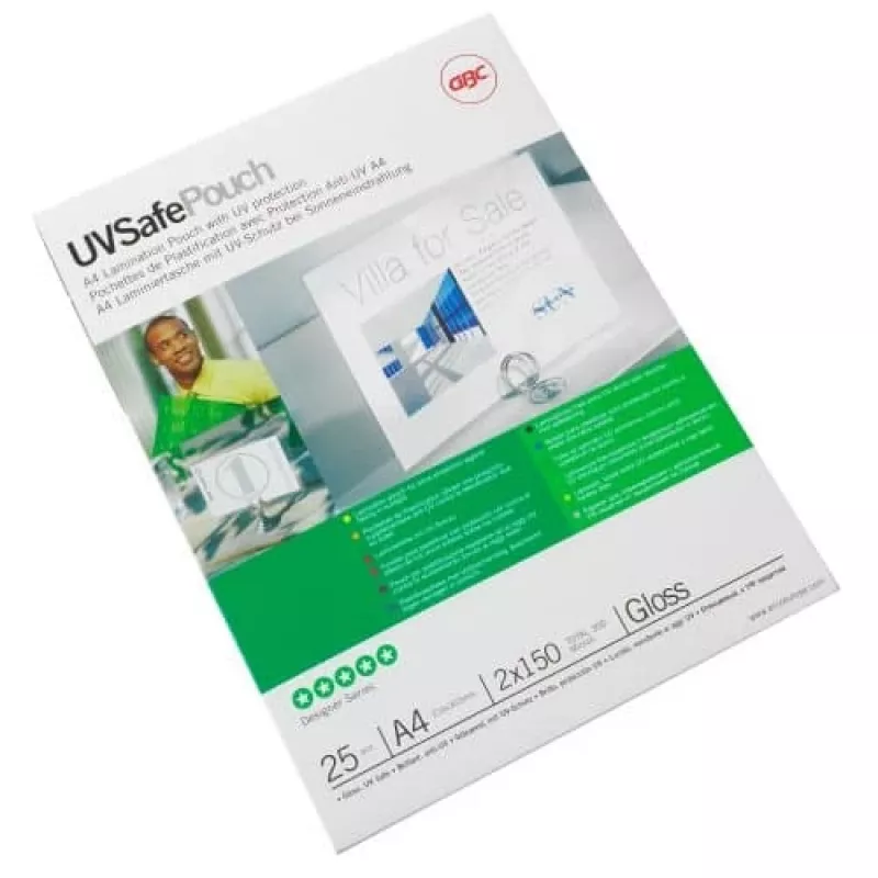 GBC Folia do laminacji A4 UV Safe 150 mikronów, błyszcząca, A4, 100 szt.