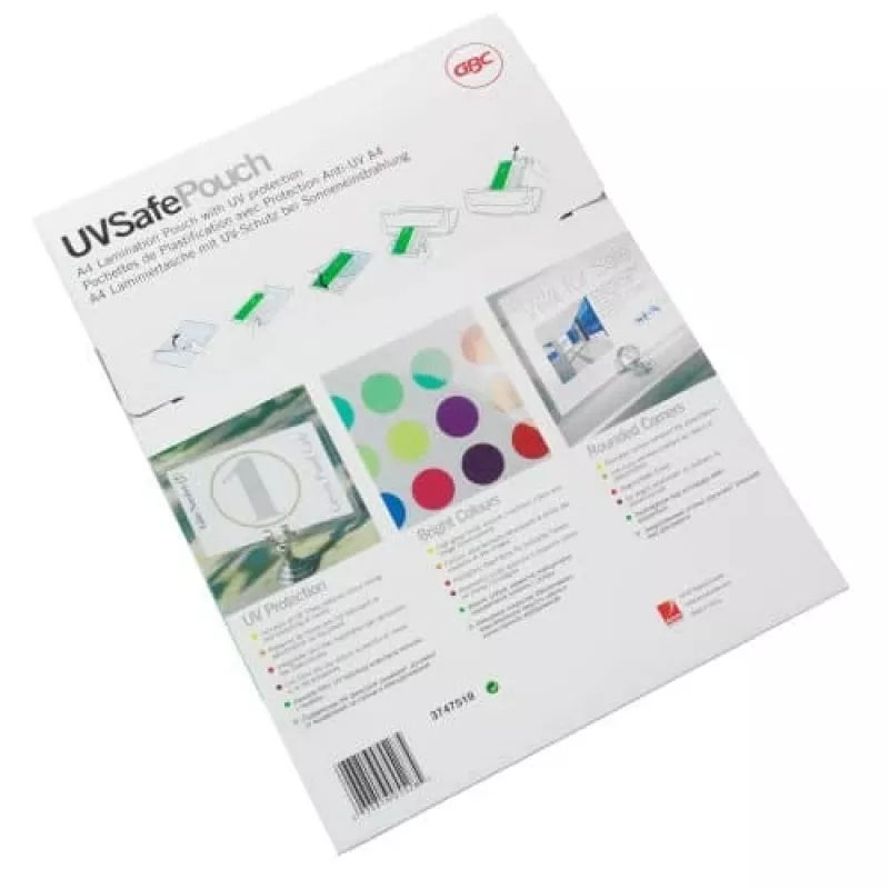 GBC Folia do laminacji A4 UV Safe 150 mikronów, błyszcząca, A4, 100 szt.