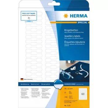 Samoprzylepne etykiety do drukarek HERMA 5116 A4 49x10 mm 1500 szt.