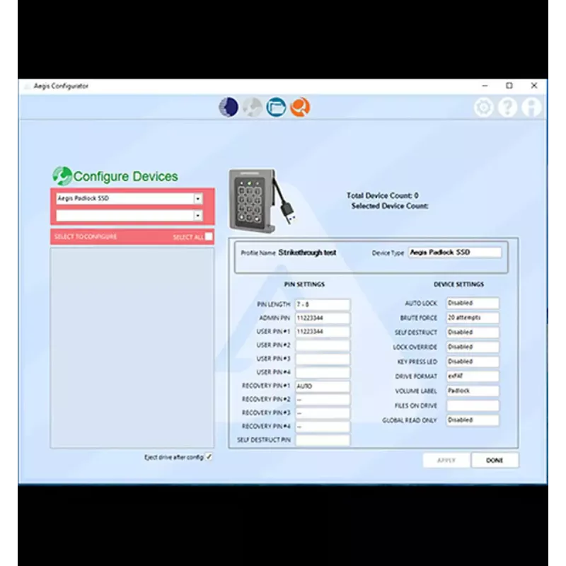 Koncentrator USB Apricorn Aegis Configurator AP-CONFIG-KIT-EMEA