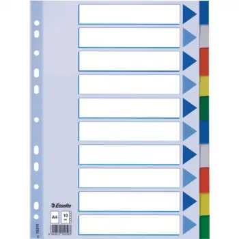 Esselte Divider PP A4 Blank tab index Wielokolorowy 225x297mm