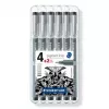 Pisak cienkopisowy Staedtler 308 SB6P Czarny 6 szt.