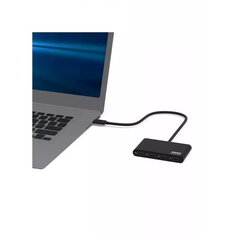 USB Hub Port Designs 900147 USB Type-C 5000 Mbit/s Czarny