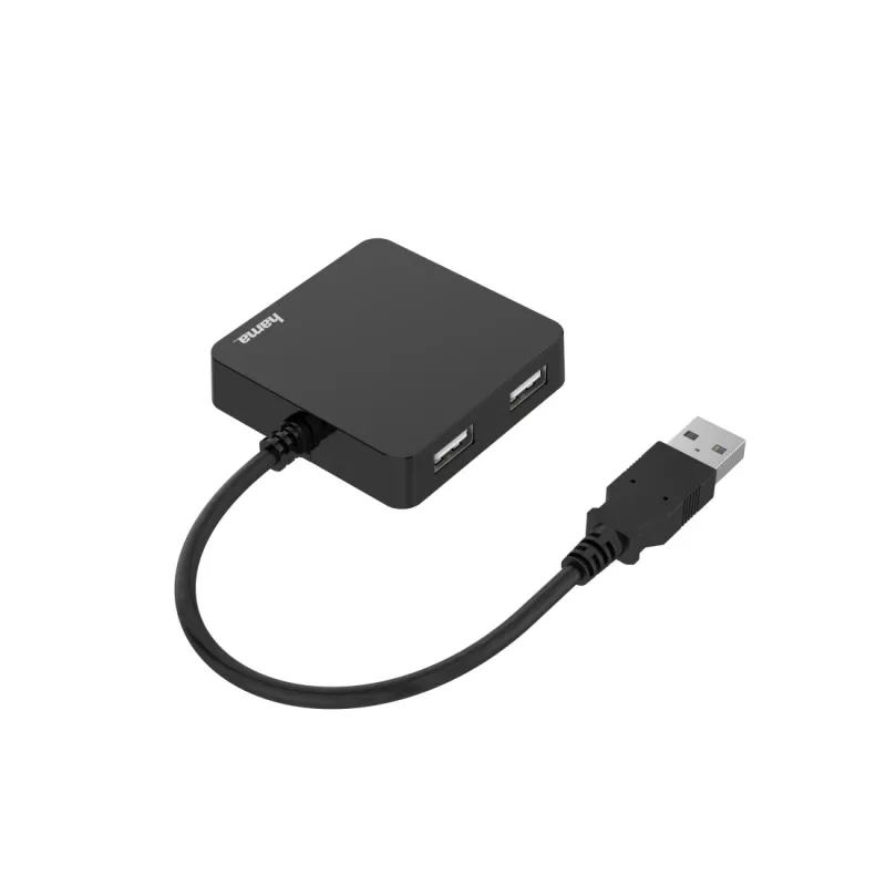 Hama 00200121 koncentrator interfejsu USB 2.0 480 Mbit/s Czarny