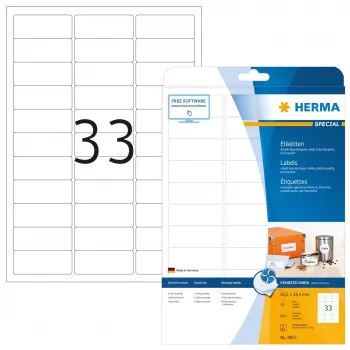 Etykiety atramentowe HERMA A4 63,5x25,4 mm 825 szt.