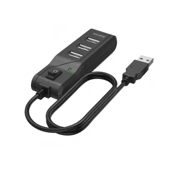 Hama 00200118 koncentrator interfejsów USB 2.0 480 Mbit/s Czarny