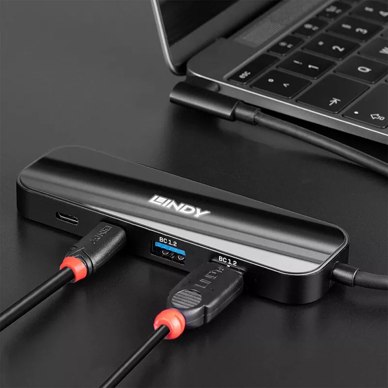 Lindy 43334 Hub USB 3.2 Gen 1 Type-C, 4 porty