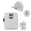 Hama World Travel Pro Light USB uniwersalna wtyczka zasilacza Biały