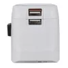 Hama World Travel Pro Light USB uniwersalna wtyczka zasilacza Biały