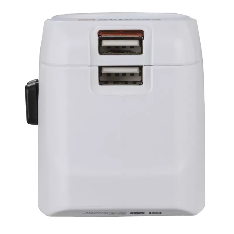 Hama World Travel Pro Light USB uniwersalna wtyczka zasilacza Biały