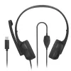 Zestaw słuchawkowy Hama HS-USB250 V2 Przewodowy Nauszny Biuro/Call center USB Typ-A Czarny