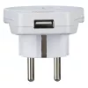 Hama uniwersalna wtyczka adaptera zasilania USB Świat na Europę Biała