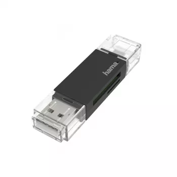 Czytnik kart Hama 00200130 USB/Micro-USB Czarny