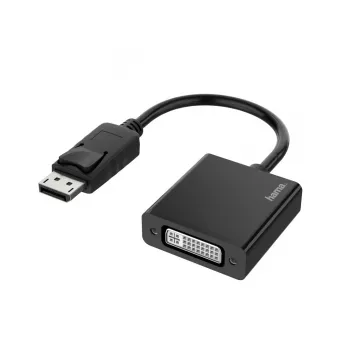 Hama 00200336 przejściówka kabla wideo DisplayPort DVI-I Czarny