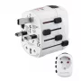 Hama World Travel Pro uniwersalny adapter podróżny Biały